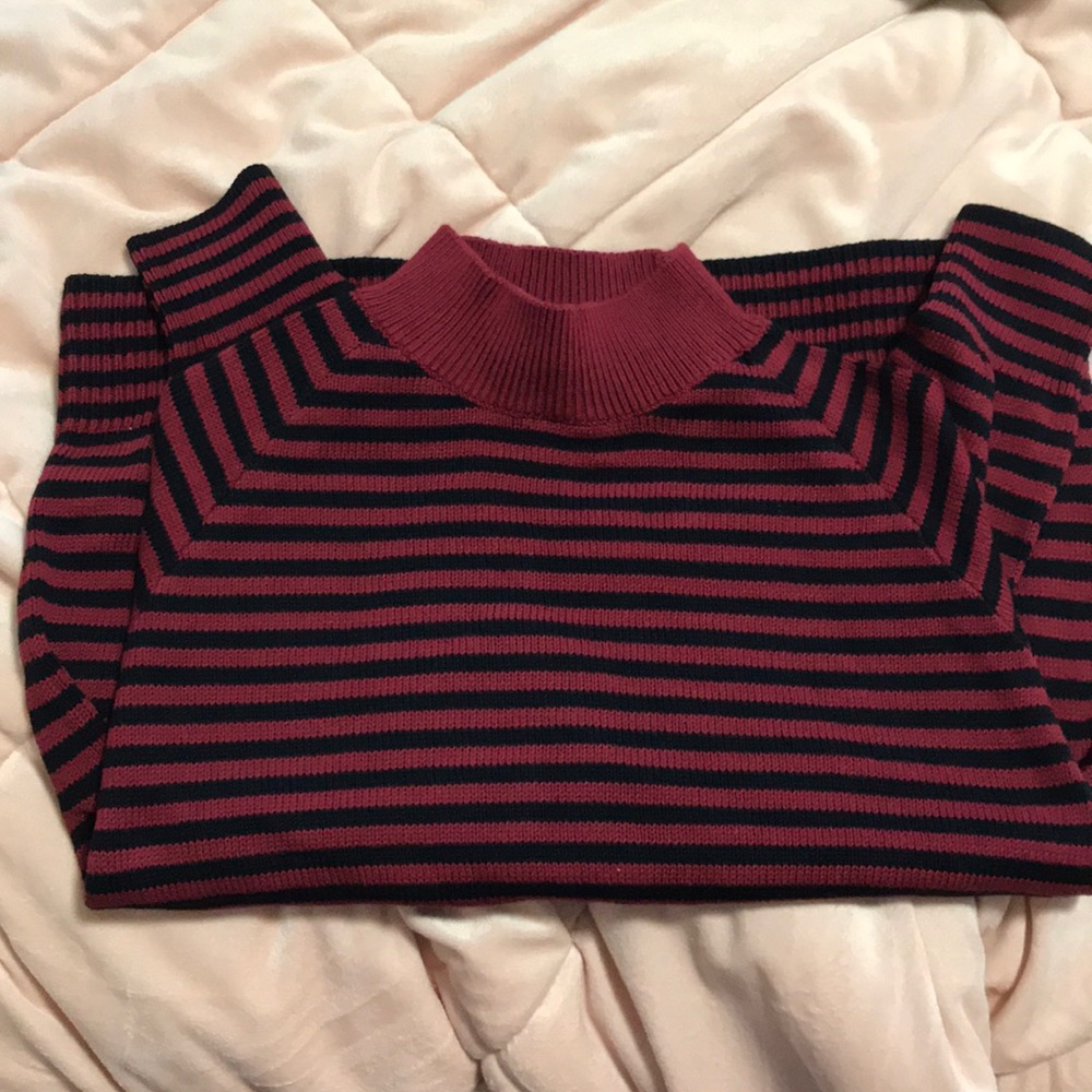 Never worn striped everlane mockneck